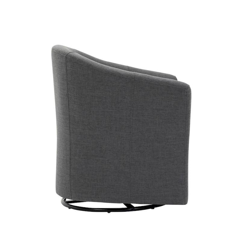 Ensemble de 2 fauteuils pivotants modernes rembourrés de style tonneau, fauteuils d'appoint pour salon