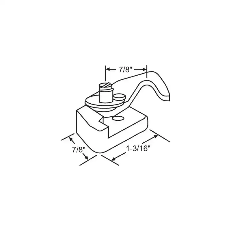 Brixwell 33-107 Block Hook Assembly nylon Base With Aluminum Hook awv 1