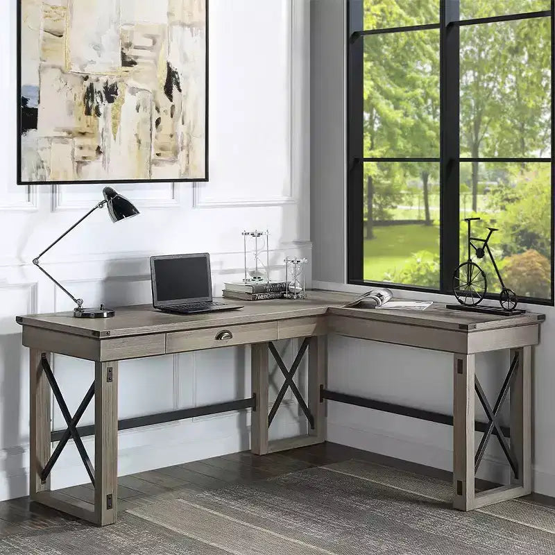 67" Talmar Writing Desk Wood Base with File Drawer - Acme Furniture