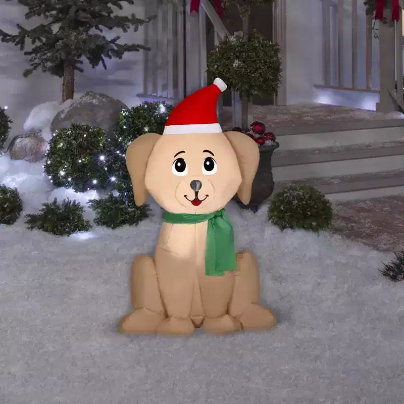 Gemmy Airblown Christmas Inflatable Golden Retriever - 42 in.