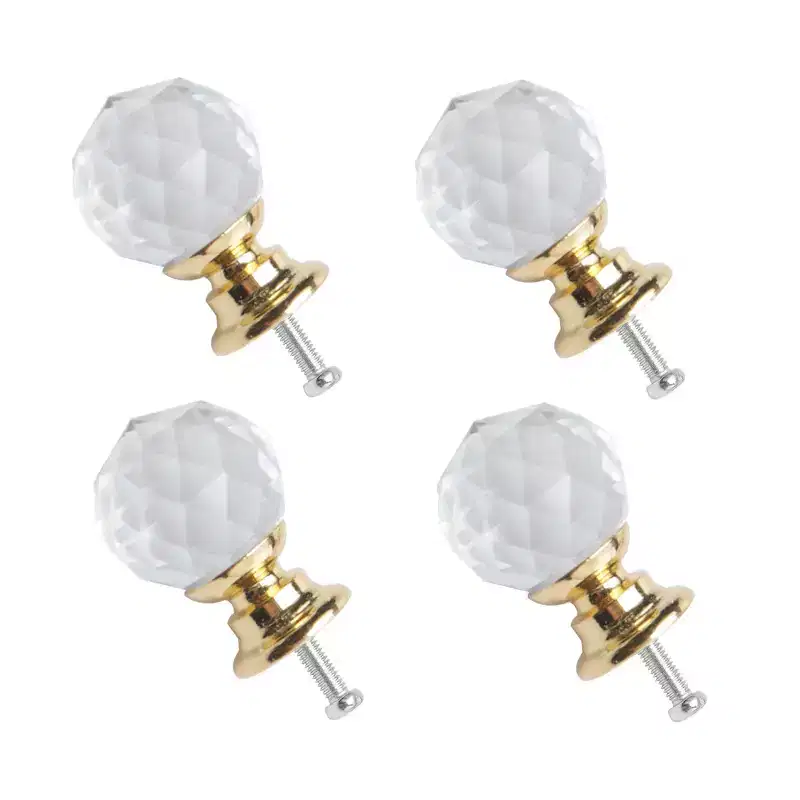 Unique Bargains Aluminum Alloy DIY Corrosion-Resistant Dressing Table Cabinet Knobs 4 Pcs