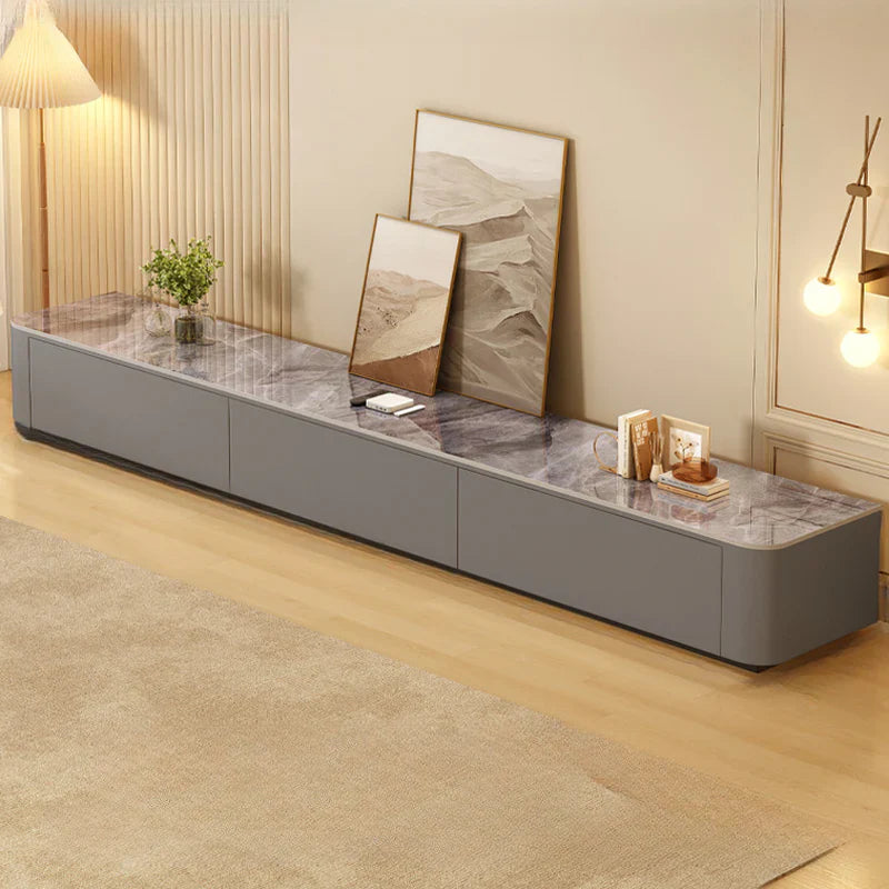 Modern Wooden TV Stand with Drawers and Cable Management