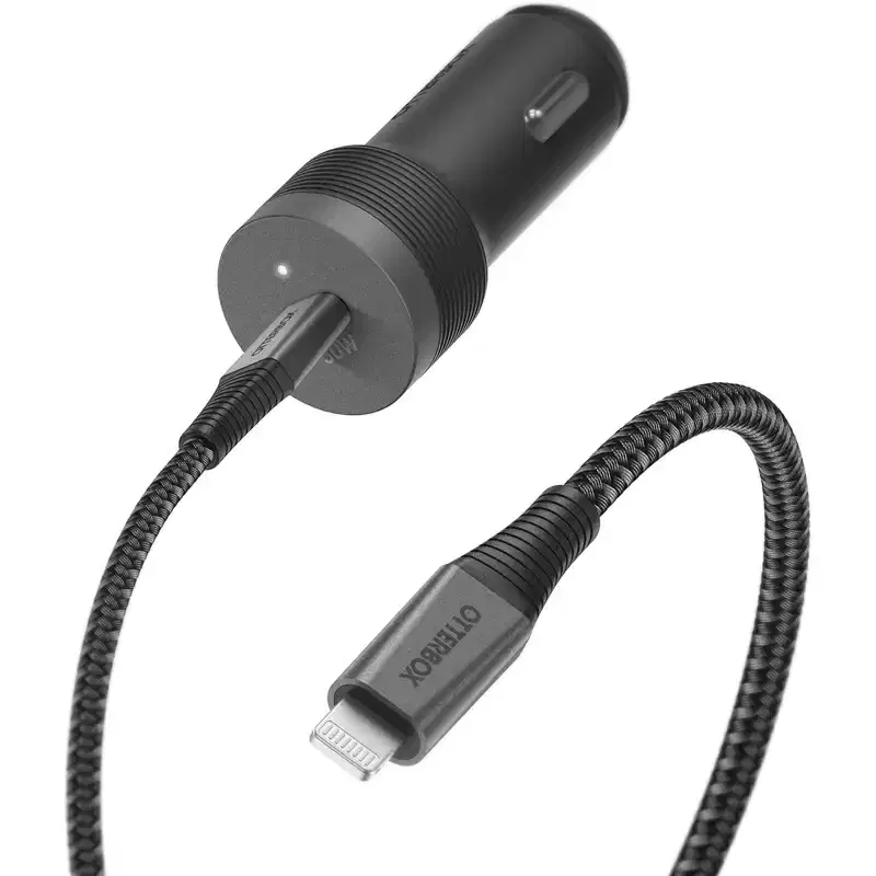 Otterbox Premium Pro 30W 2M/6.6FT Lightning to USB-C Car Kit-Nightshade (Black) (78-81064)
