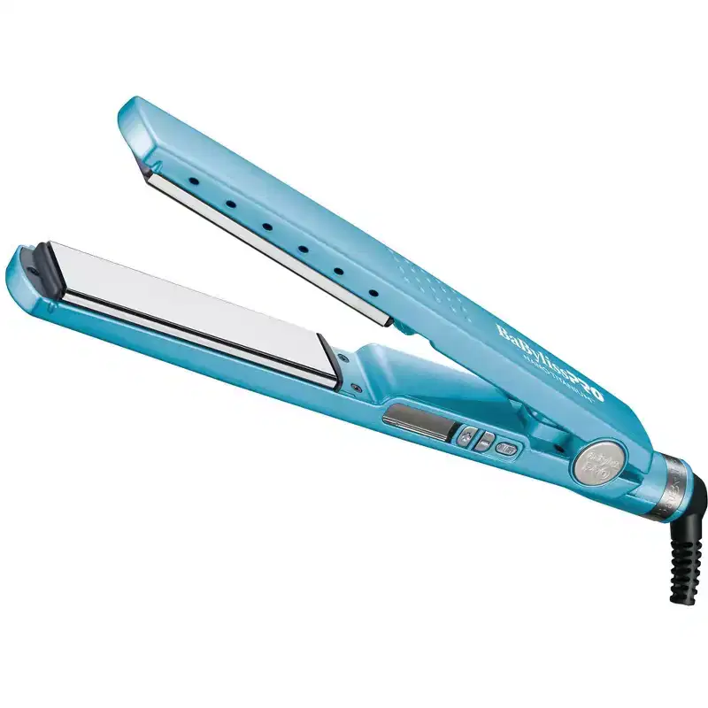 BaBylissPRO Nano Titanium Ionic Straightening Flat Iron - Blue - 1.25"