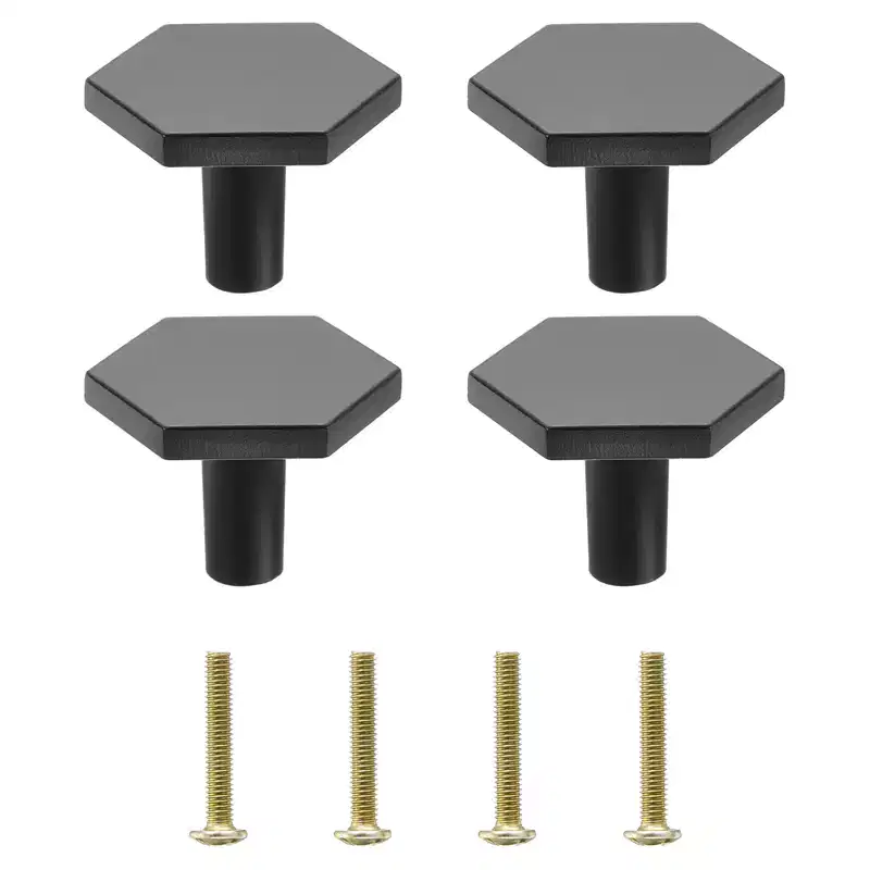 Unique Bargains Zinc Alloy Rustproof Corrosion Resistant Hexagon Cabinet Knobs