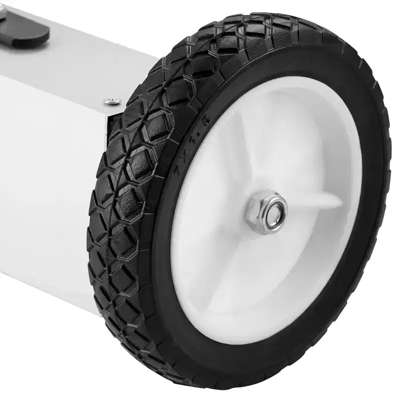 VEVOR 50Lbs Rolling Magnetic Sweeper with Wheels, Push-Type Magnetic Pick Up Sweeper, 24-inch Magnet Pickup Lawn Sweeper