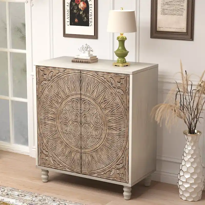 COSIEST Vintage Sideboard Storage Cabinet and Buffet