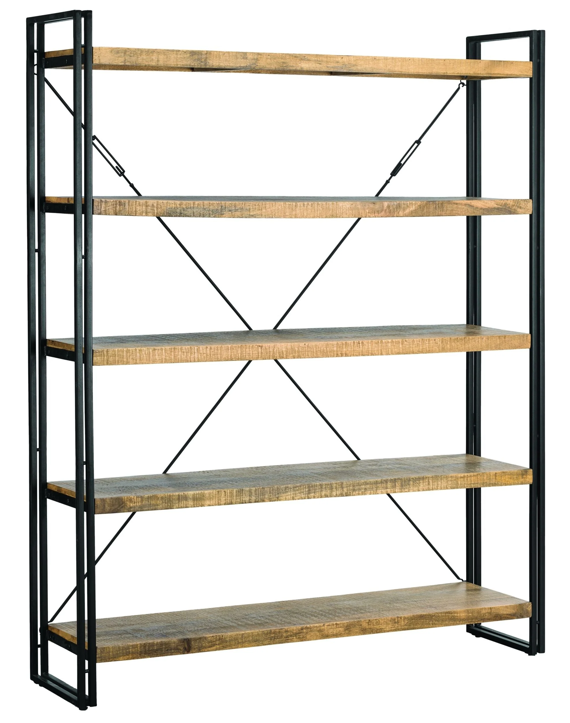 Fulham Mid Century Timber Large Shelving Unit Natural 200x160cm