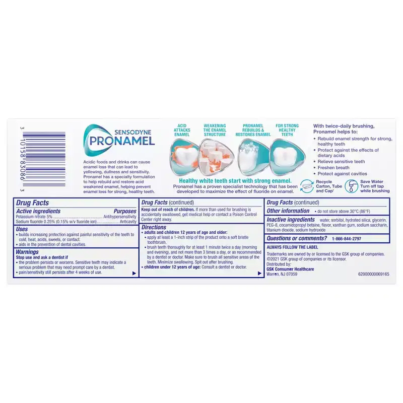 Sensodyne Pronamel Fresh Wave Toothpaste for Enamel Care, 4 oz