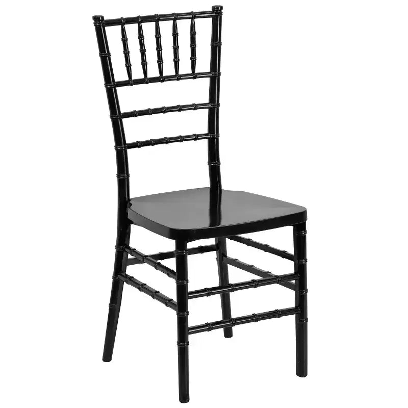 Black / Champagne / Gold / White / Silver / Pewter / Mahogany – Resin Stacking Chiavari Chair, Seats 1