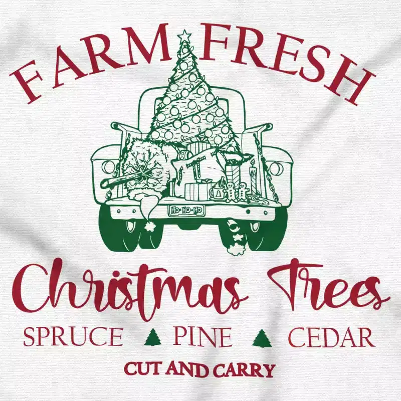 Farm Fresh Christmas Trees Truck Hoodie Sweatshirt Women Men Brisco Brands