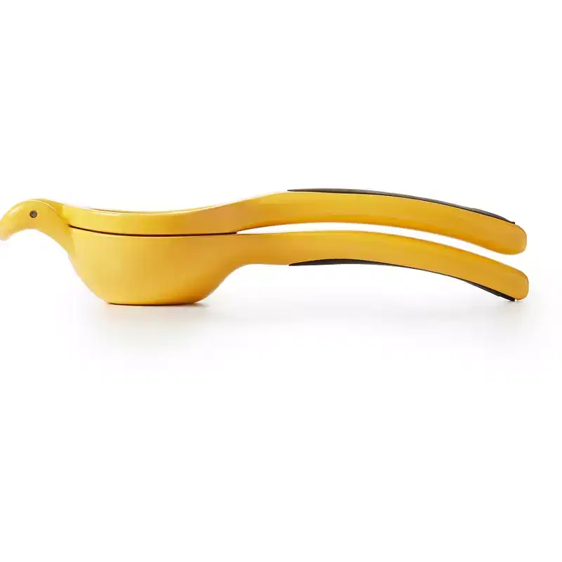 OXO Softworks Citrus Squeezer: Aluminum Handheld Lemon & Lime Juicer, Dishwasher-Safe, Yellow
