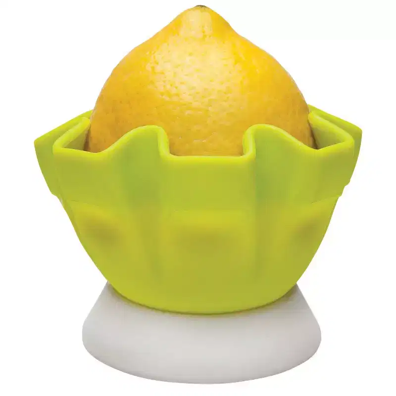 Hutzler Lemon / Lime Citrus Squeezer with Stand, Silicone Hand Juicer- Easy Mess-Free Squeezing for Table Serving