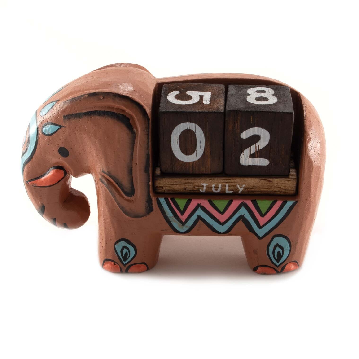 Painted Elephant Perpetual Calendar