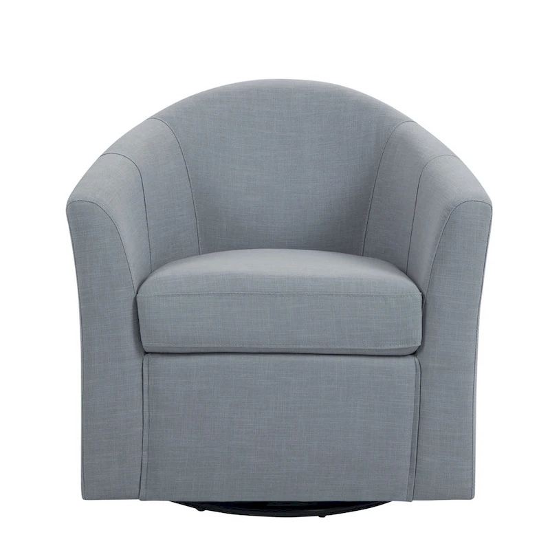 Ensemble de 2 fauteuils pivotants modernes rembourrés de style tonneau, fauteuils d'appoint pour salon