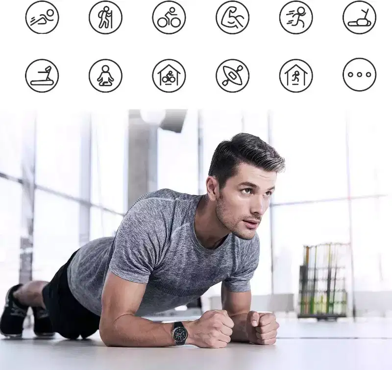 Letscom Fitness Tracker with Heart Rate Monitor IP68 Water-Resistant 1.3 Inch TouchScreen for iPhone and Android - ID216