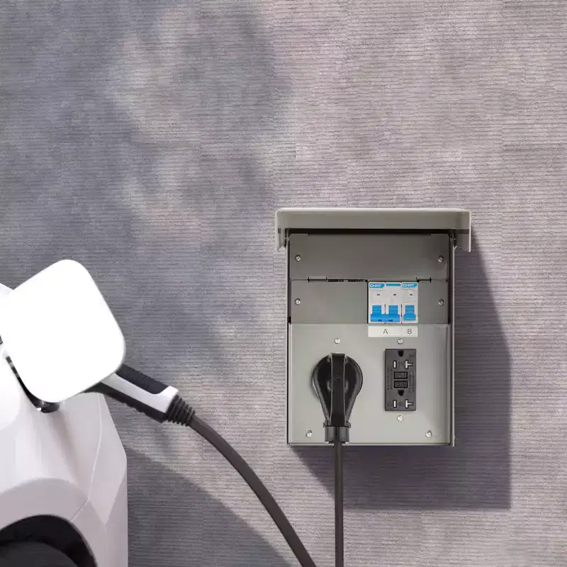 VEVOR Temporary Power Outlet Panel, 20 50 Amp, RV EV Electrical Outlet Panel with NEMA 50 Amp GFCI 20 Amp Receptacle Installed, Gray