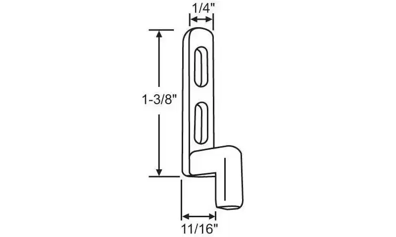 Brixwell Screen Keeper Metal Construction 1-3/8 Height 1/4 Top Width 11/16 Offset From Plate Window Screen Hardware Component Gray Finish