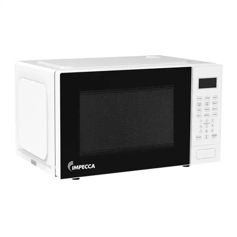 Impecca 0.9 Cu. Ft. Countertop Microwave Oven, 900W, 11.25 Turntable, Child Lock - White