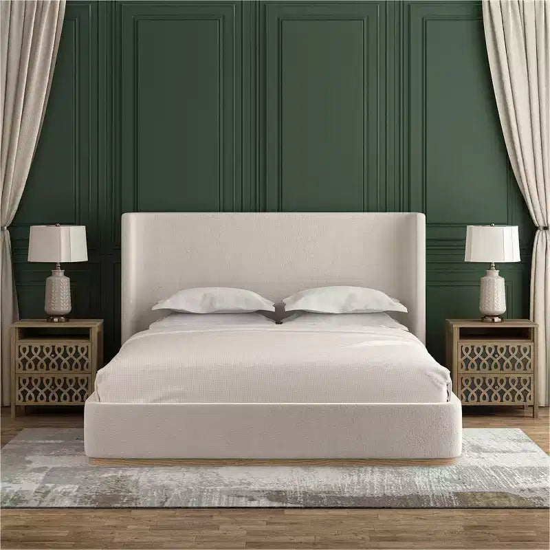 Modern 2-Drawer Nightstands with Open Storage 20.9 W 15.7 D 22.7 H