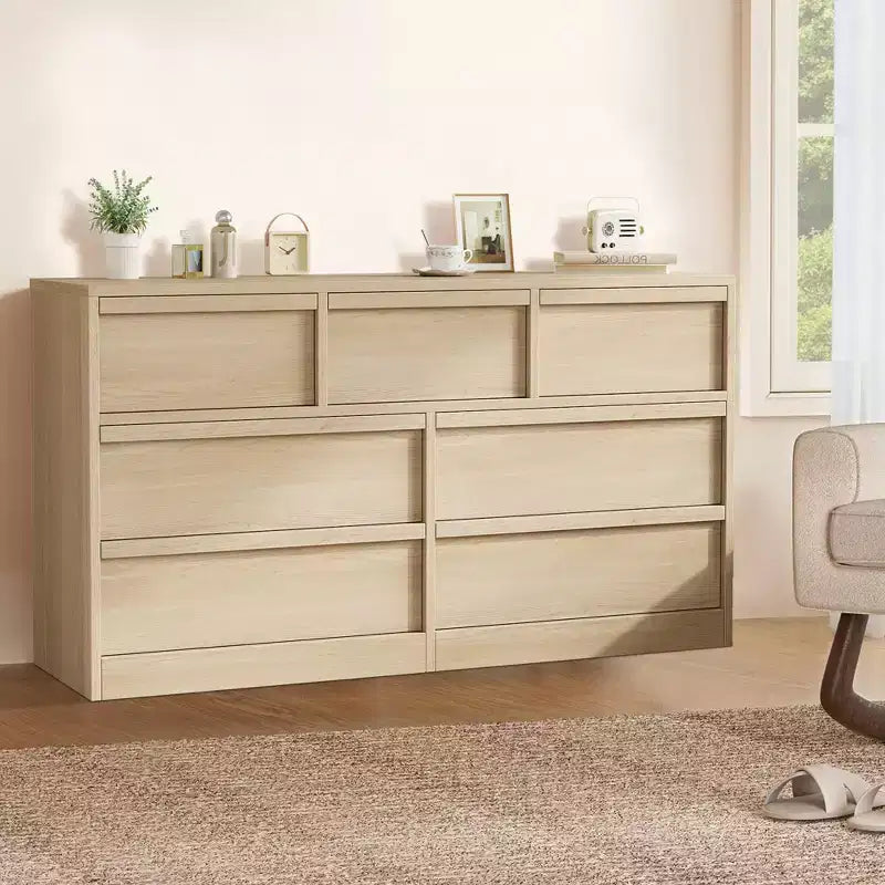 Chest of Drawers - Scandinavian Style Wood Sideboard with Spacious Countertop
