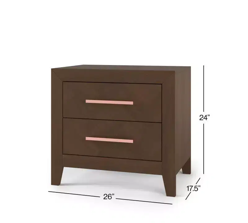 Child Craft Kieran 4-in-1 Convertible Crib, Double Dresser, Chest, and Nightstand 4-Piece Nursery Set