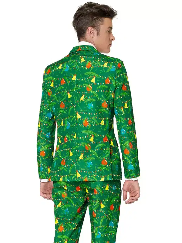 Suitmeister Men's Christmas Suit - Christmas Green Tree - Green