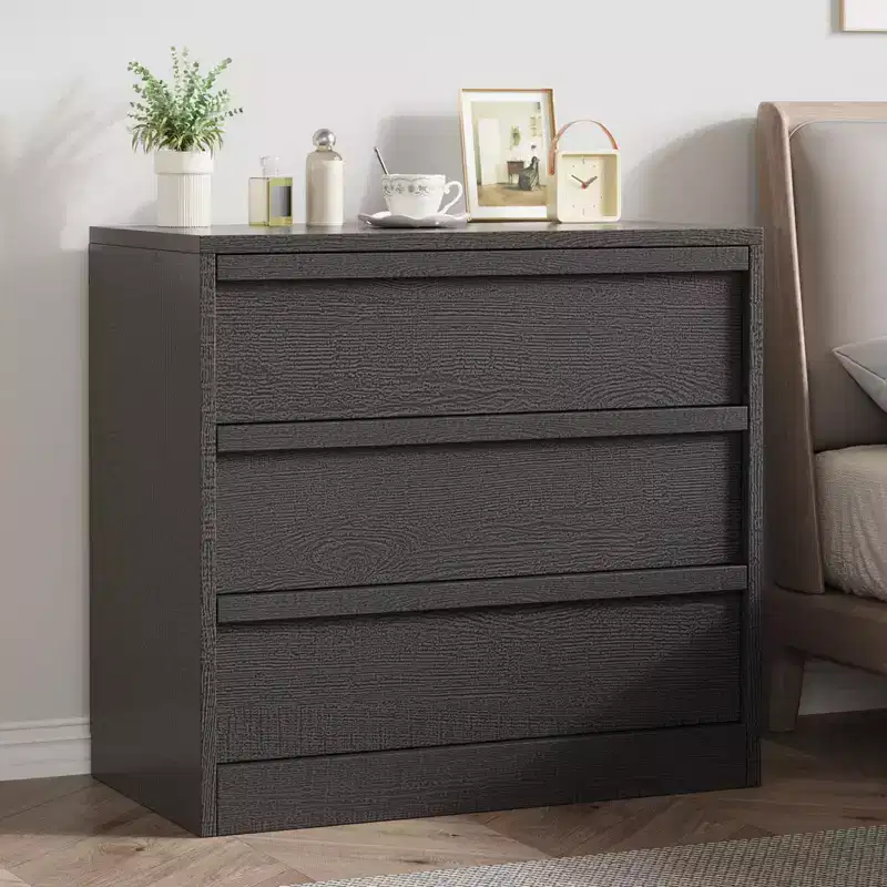 4 Drawer Nightstand, 39 Inch Tall Bedside Table with Large Storage, Anti-Tip Narrow End Table Organizer for Bedroom Living Room Entryway