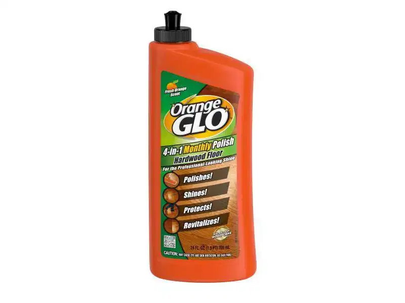 Orange GLO 4-in-1 Monthly Hardwood Liquid Floor Polish - Orange Scent - 24 fl oz: Plastic Bottle, Cleaners and Disinfectants, Wood Protection