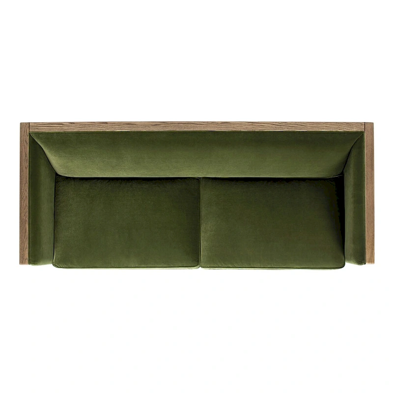 Georgia 81 Oak Wood & Rattan Sofa