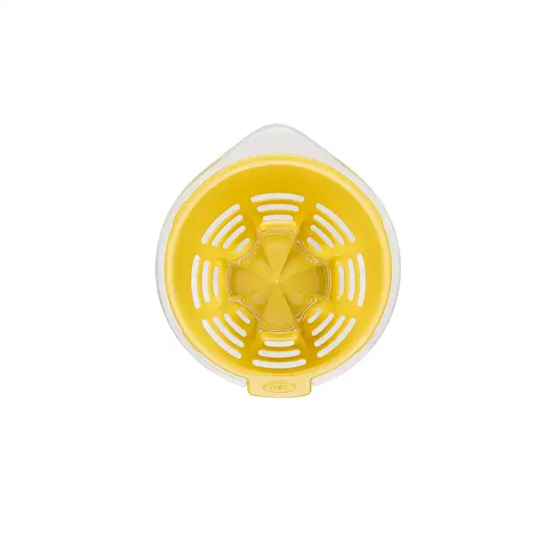 OXO Small Citrus Reamer: Yellow Plastic Juicer, Dishwasher-Safe, 5" Height, 3.6" Width & Depth