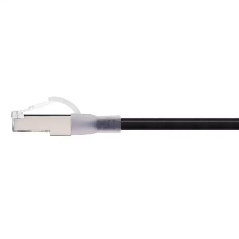 Monoprice Cat6A Ethernet Patch Cable - 5 Feet - Black | Snagless, Double Shielded, Component Level, CM, 30AWG - SlimRun Series