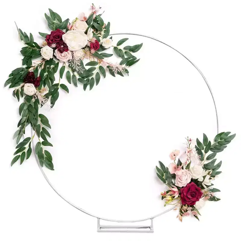 GARPROVM 7.9FT White Round Wedding Arch Stand Arbor for Outdoor Events