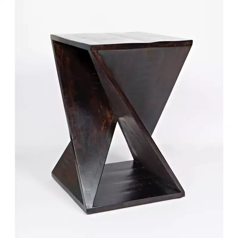 Jofran, Global Archive Solid Mango Hardwood Modern Angled Jasper Table - Brown
