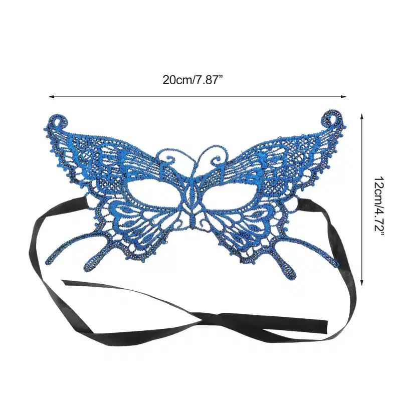 Unique Bargains Halloween Christmas Butterfly Half Face Party Mask 1 Pc