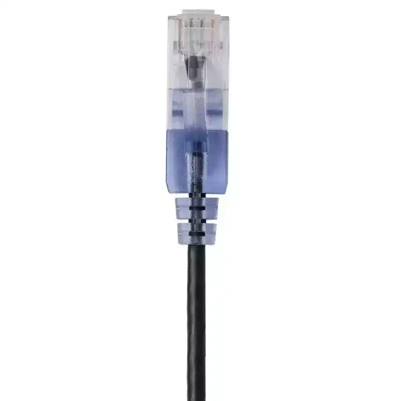 Monoprice Cat6A Patch Ethernet Cable 14 Feet Black UTP, 30AWG, 10G, Pure Bare Copper, Snagless RJ45, For Computer Network Cable, LAN, Modem, Router