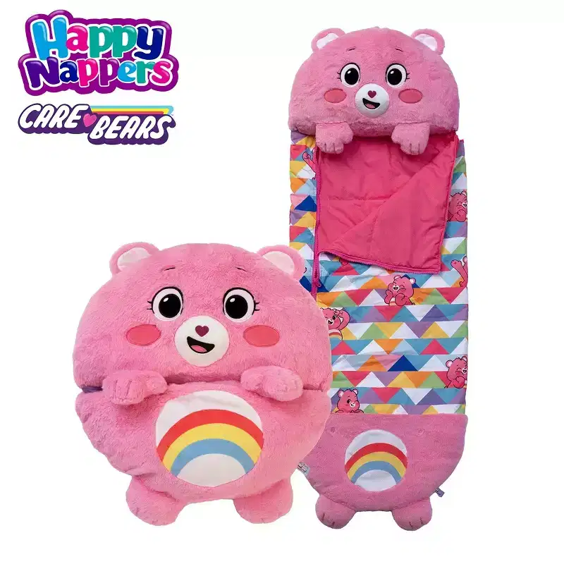 Happy Nappers Cheer Bear Sleep Sack 66x30 Plush Sleeping Bag Kids 3+