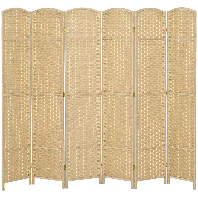 Folding Room Divider Screen 6 Panel 5.6 ' Tall Privacy Screen Freestanding Room Partition for Home Office