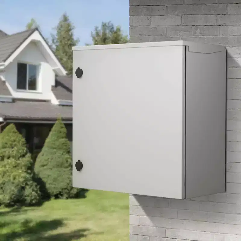 VEVOR Electrical Enclosure, 24 x 24 x 12 in, IP66 Waterproof & Dustproof Cold-Rolled Carbon Steel Hinged Junction Box, White