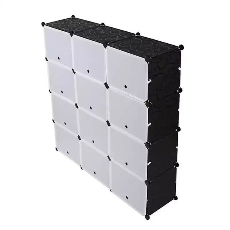 Portable Shoe Rack Storage Cabinet 7-Tier Shelving Unit For Storing High Heels and Slippers Patterned Design