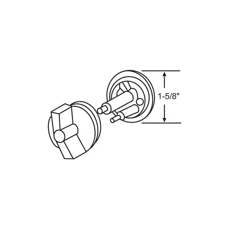 Brixwell 91-8 Brixwell Concealed Latch 2.50 inch Steel Door Hardware Chrome Zinc 1 Count