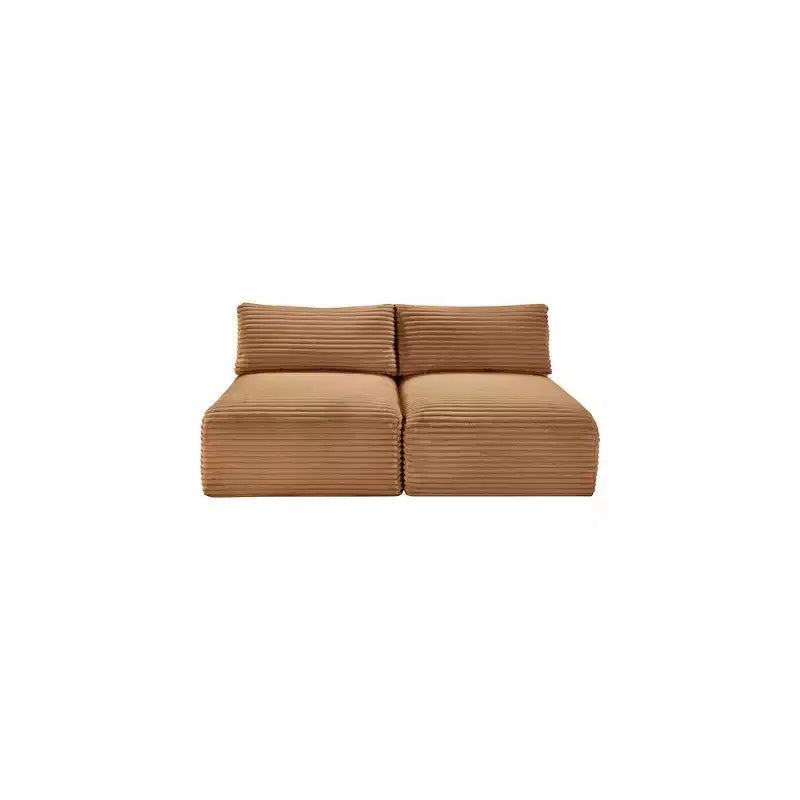 Meridian Furniture Shaggy Saddle Corduroy Performance Fabric Modular Sofa