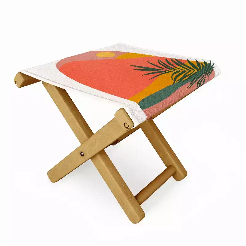 Society6 Oris Eddu Tropical Landscape Outdoor Ottoman