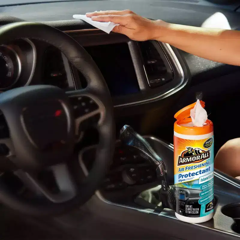 Armor All 25ct Protectant Wipes Tranquil Skies Automotive Protector: Car Cleaner, Prevents Fading & Cracking, No Water Needed