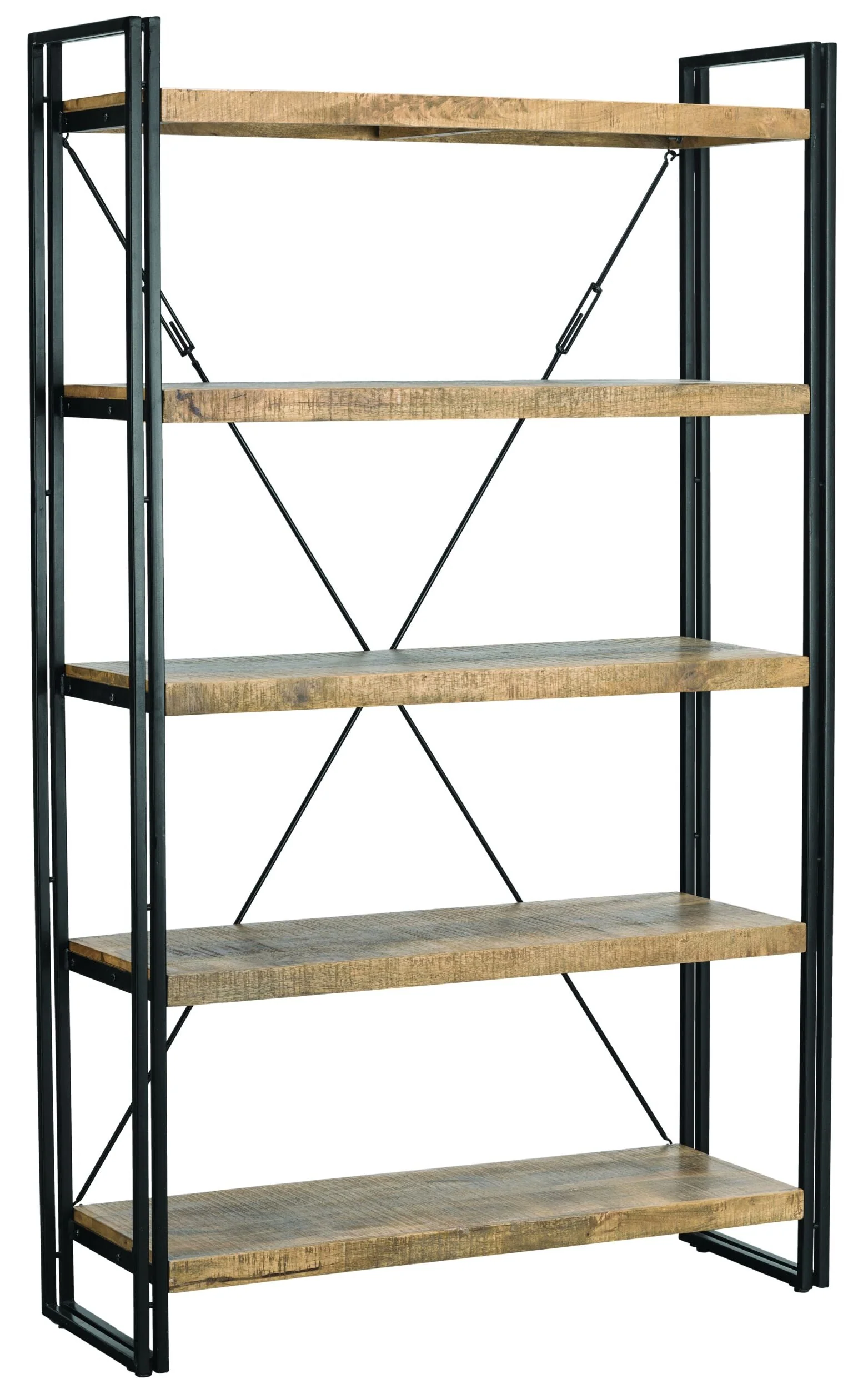 Fulham Mid Century Timber Medium Shelving Unit Natural 200x120cm