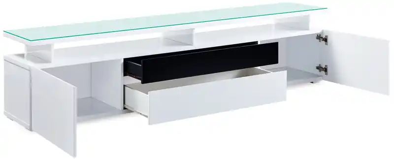 78 Modern TV Stand with Storage and Cable Management for TVs up to 85- White