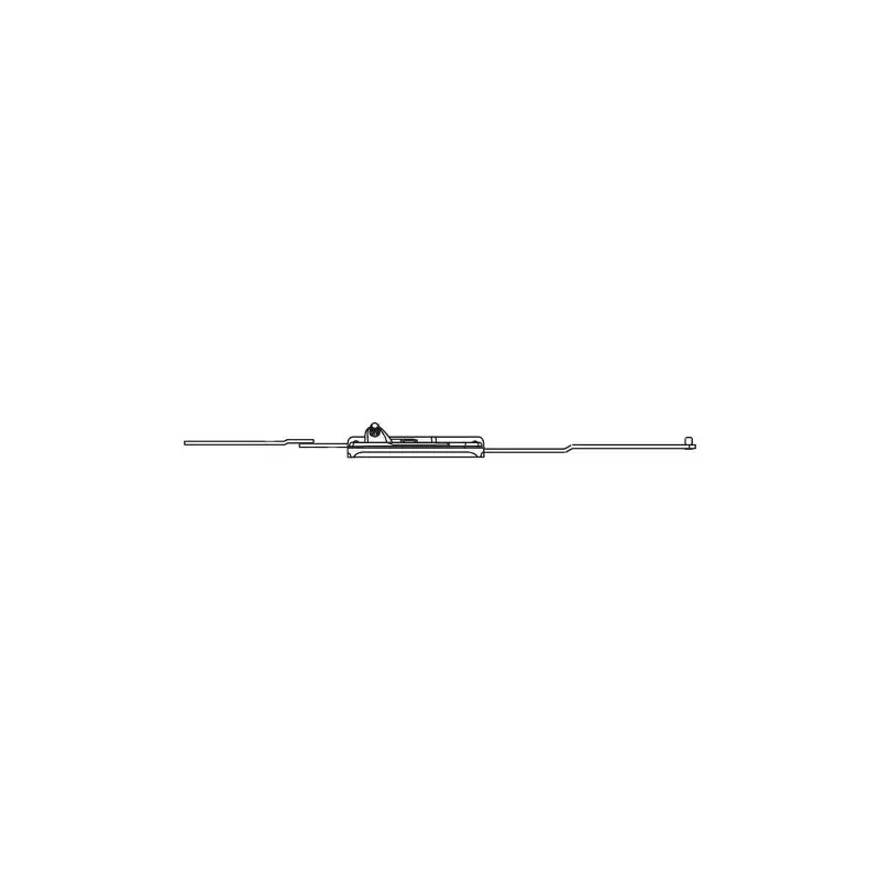 Brixwell Dual Arm System Operator Right Hand, Sill Mounted, For Casement Windows, Handle And Cover Sold Separately, Zinc Material, Gray Finish