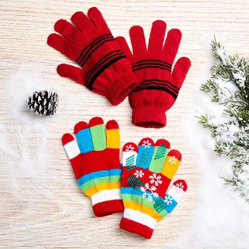 The Lakeside Collection Kids' Winter Gloves 2 Pack -