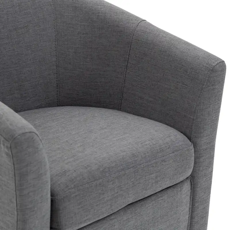 Ensemble de 2 fauteuils pivotants modernes rembourrés de style tonneau, fauteuils d'appoint pour salon