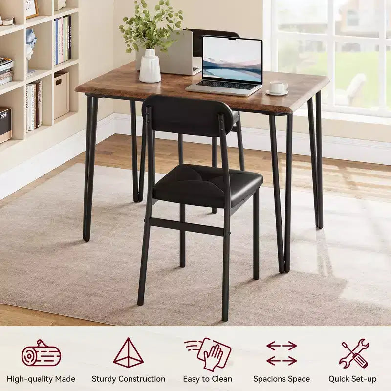 Dining Table Set for 4, Rectangular Kitchen Table and Dinette Accent Set, Modern Wooden Dining Room Furniture Set, for Kitchen Room, Home